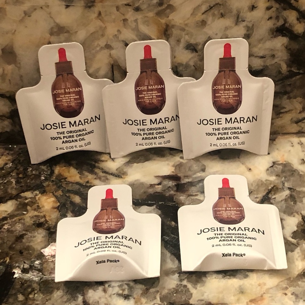 5pcs Josie Maran The Original 100% Pure Organic Argan Oil Samples 2ml Each
